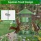Wild Bird Feeder Squirrel-Proof Chew-Proof Metal Bird Seed Feeder Outdoor Hanging Bird Feeder With 360° Circular Perches Water Cups For Yard Garden Patio